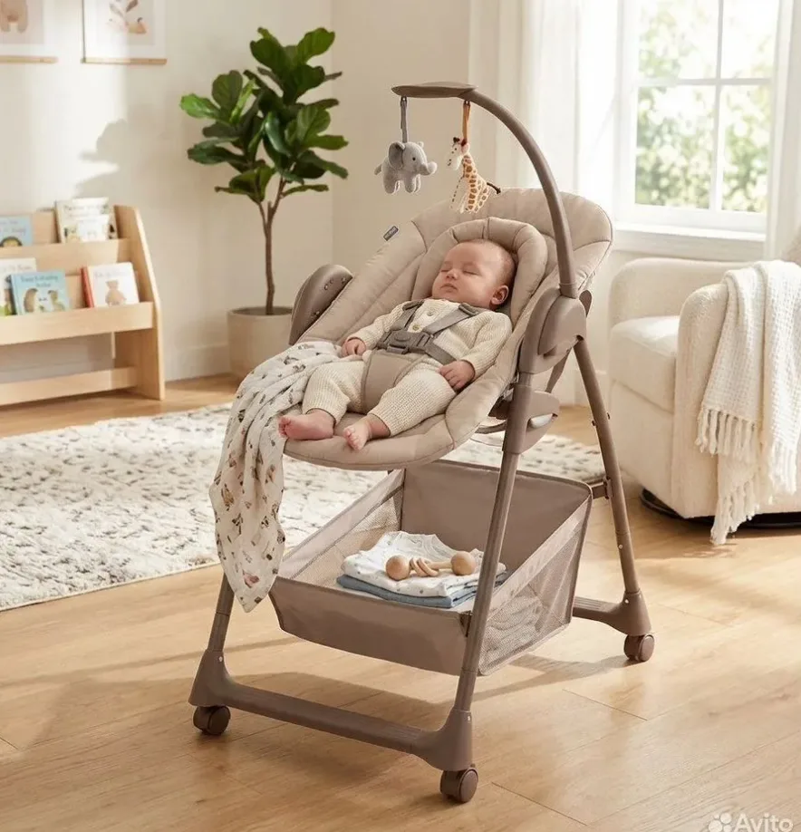 Agex Seat’n Sleep 4 в 1 (кроватка + шезлонг + качалка + стульчик): Многофункциональная ...