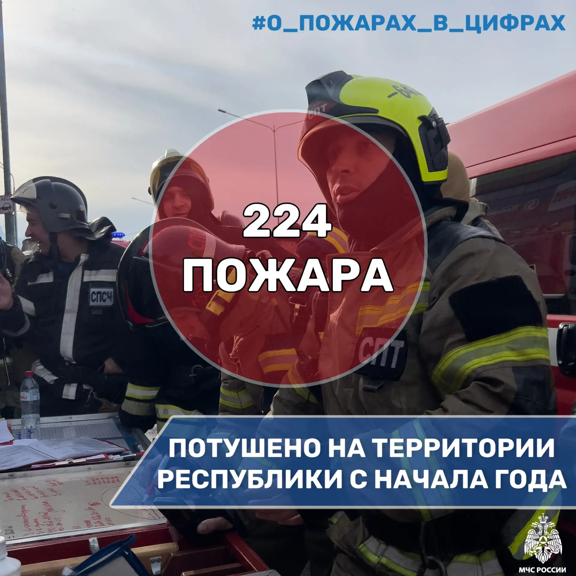 #о_пожарах_в_цифрах  🔥С начала 2026 года на территории Северной Осетии зарегистрировано 224 пожара  