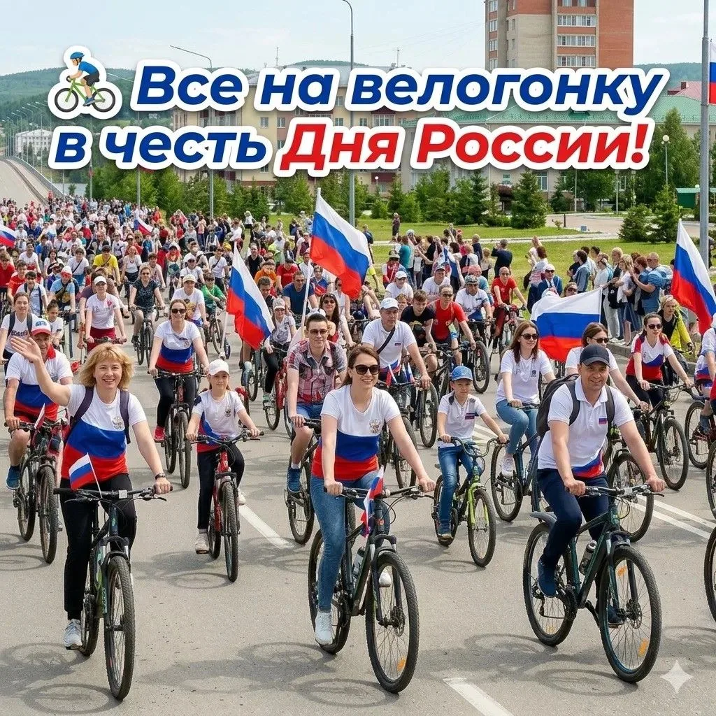 🚴‍♂️ 🇷🇺 Все на велогонку в честь Дня России!