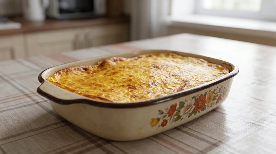 Очень вкусная картофельная запеканка на обед — Сытная, нежная запеканка из картофельного пюре с кури