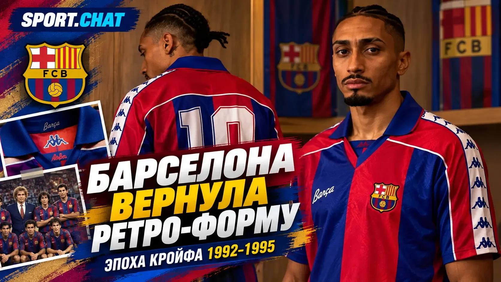 «Барселона» представила ретро-коллекцию в стиле легендарной Dream Team Кройфа 1992–1995...