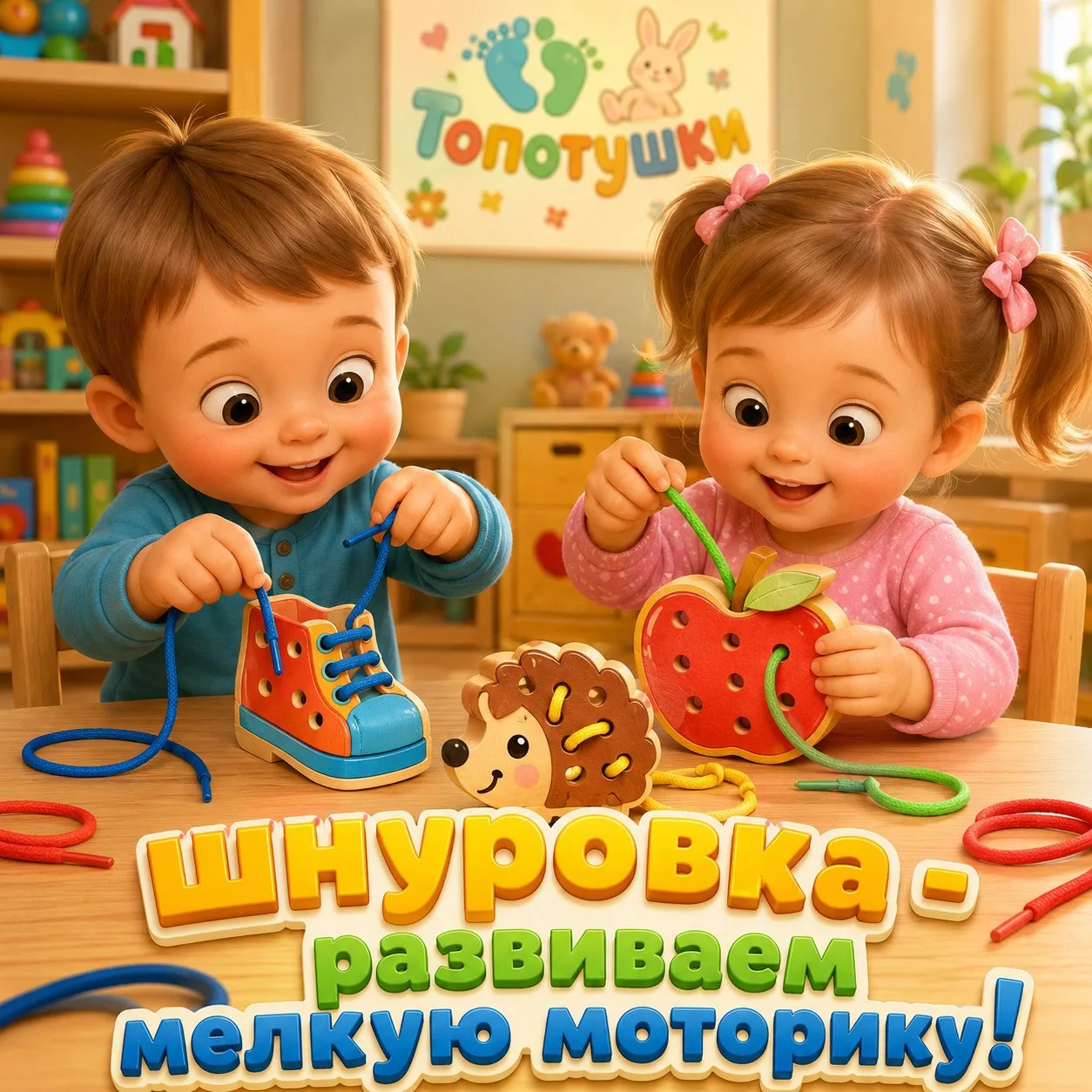 Не ботинки я шнурую, 
А шнурки я дрессирую, 
Чтоб из рук не вырывались, 
Надо мной не измывались.
💫