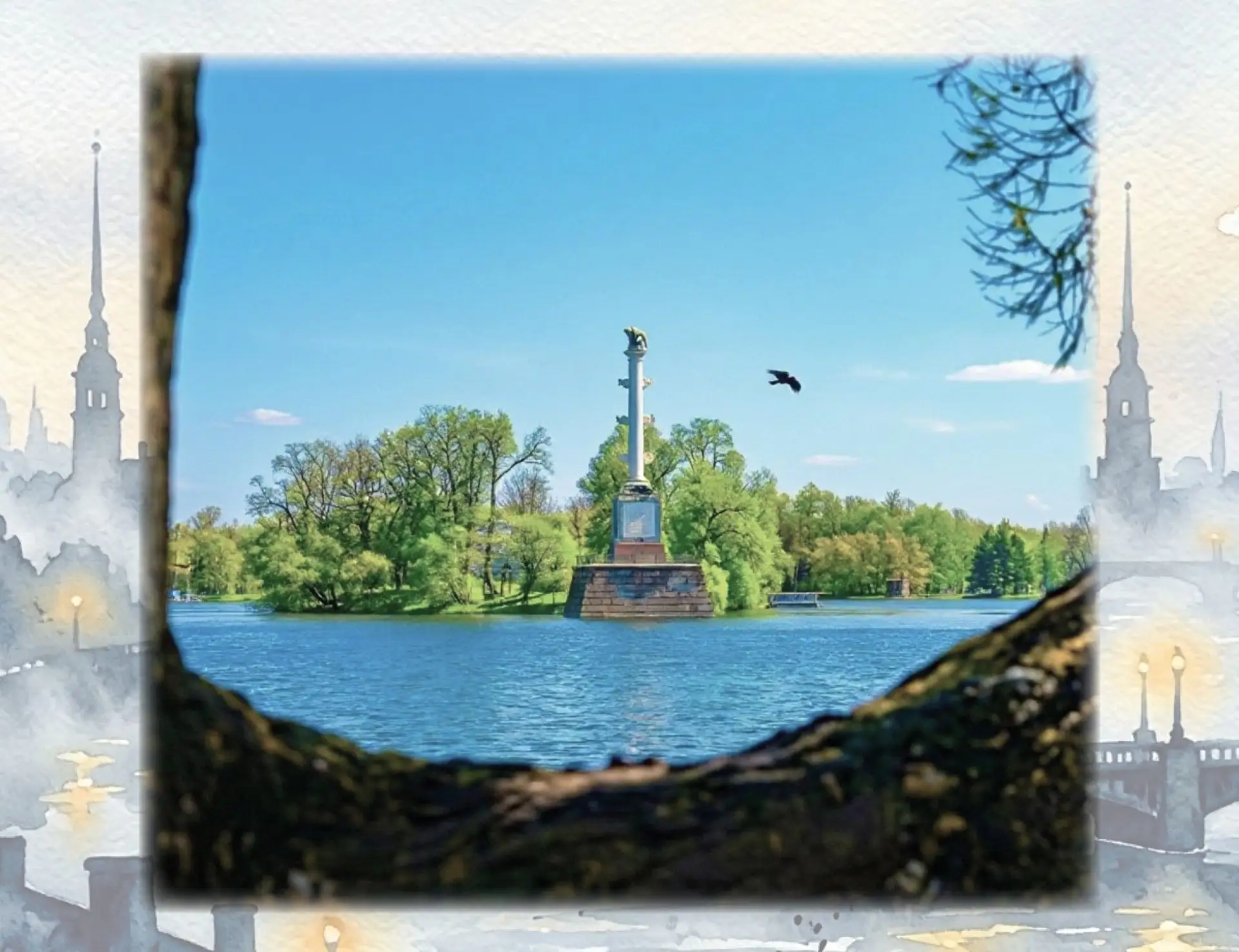 #МистикаЦарскогоСела
⭐Чесменская колонна — памятник победе русского флота в Чесменском сражении (177