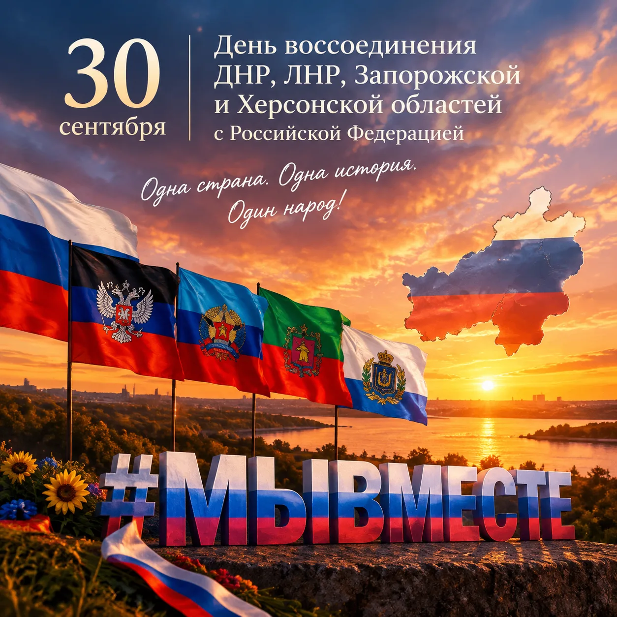 🎗 С Днём воссоединения! С Днём нашей большой, единой семьи!