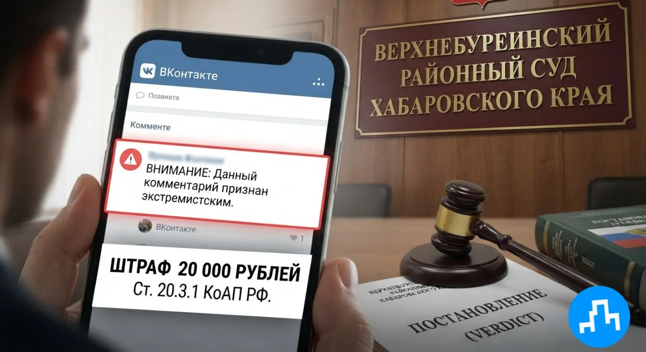 Штраф за разжигание ненависти в комментарии «ВКонтакте» назначен жителю Хабаровского края