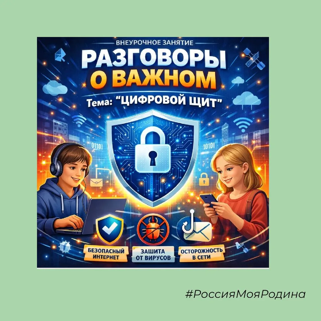 Очередное занятие из цикла «Разговоры о важном» было посвящено теме-«Цифровой щит. Основные правила 