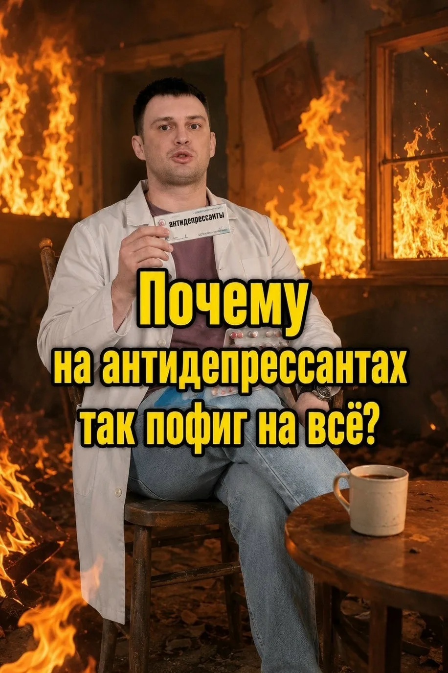 Почему на антидепрессантах так пофиг на всё?

Знакомо? Ситуация, от которой раньше взорвался бы мозг