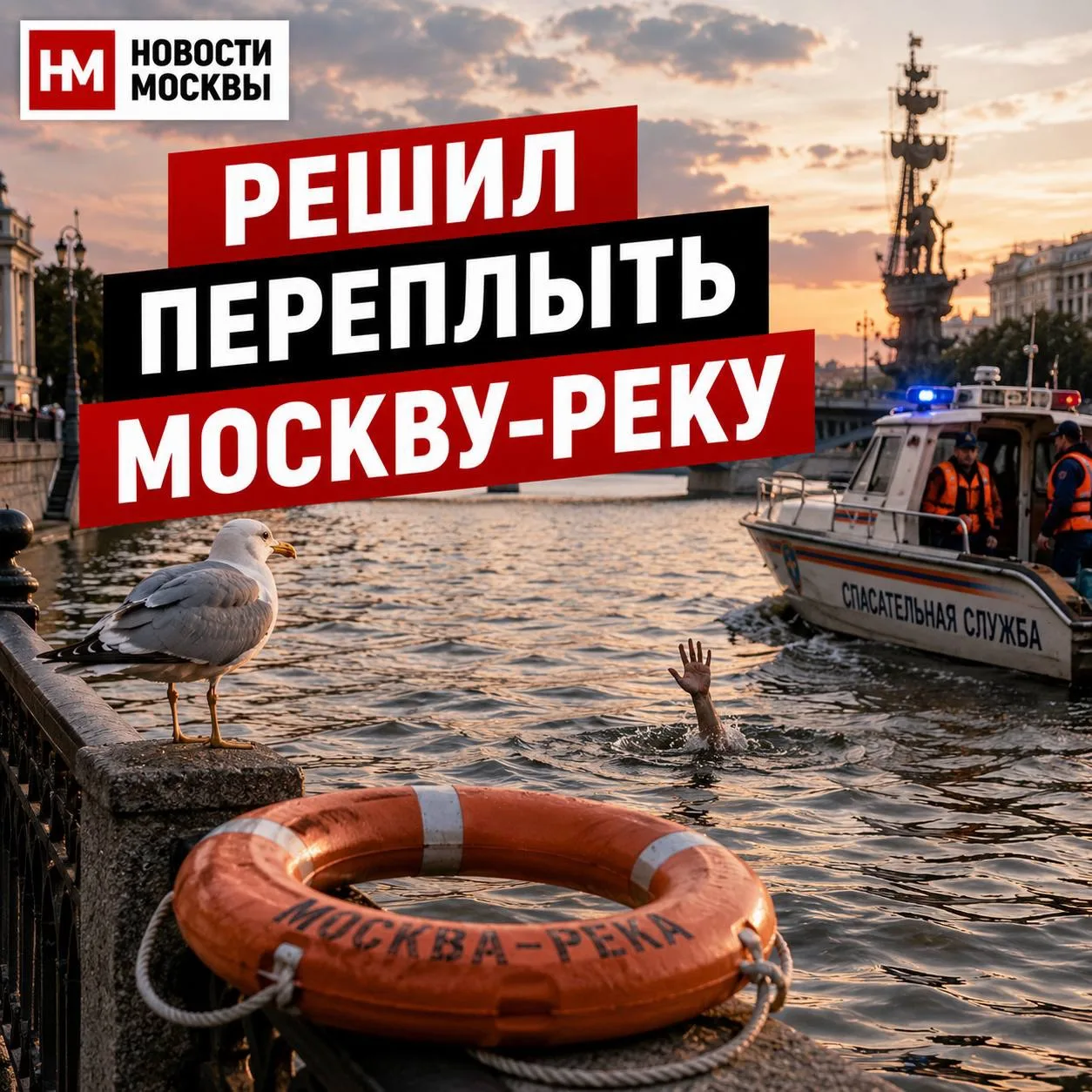 🎭 Оперный певец попытался переплыть Москву-реку
