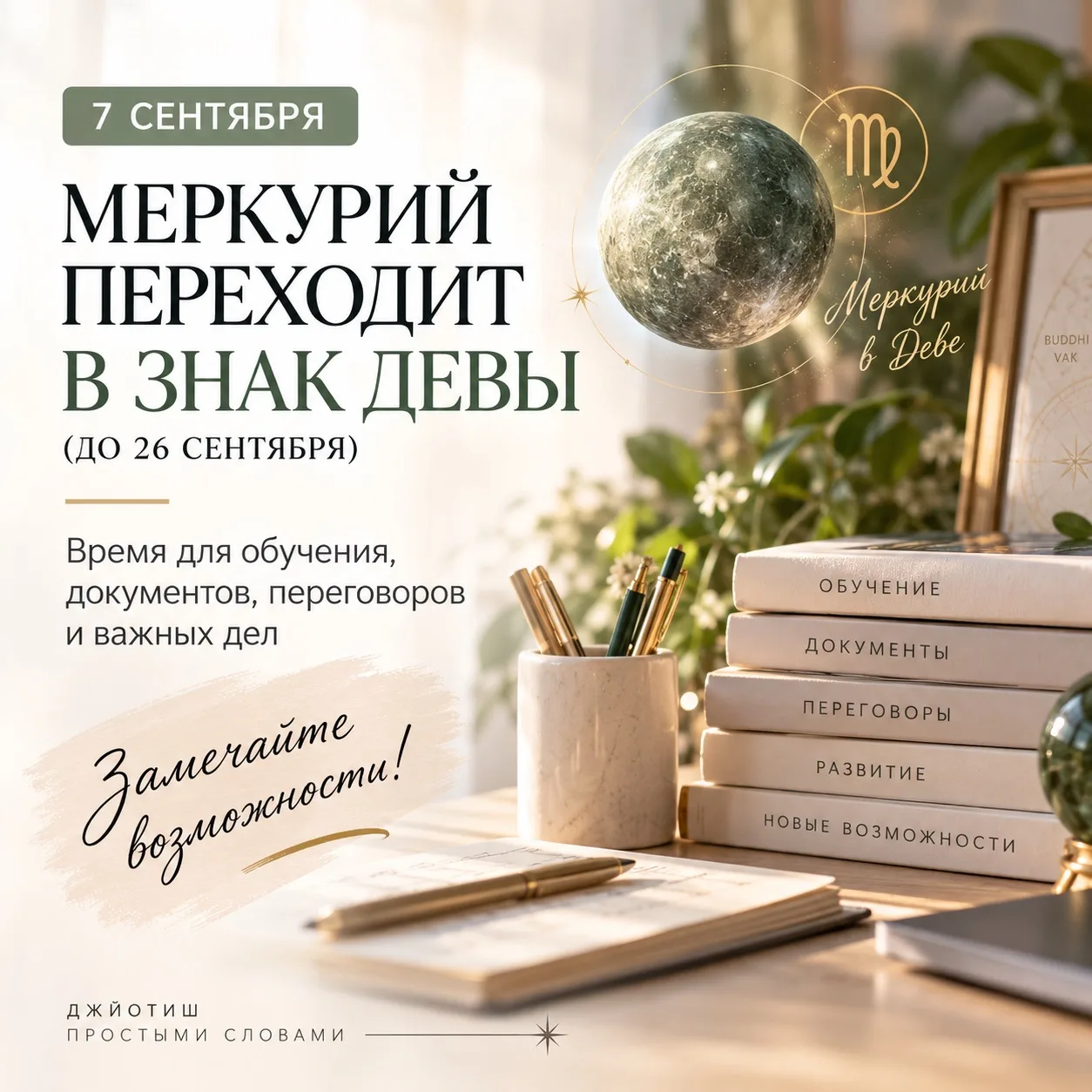МЕРКУРИЙ ПЕРЕХОДИТ В ЗНАК ДЕВЫ [ЭТИМ СТОИТ ВОСПОЛЬЗОВАТЬСЯ 👀]