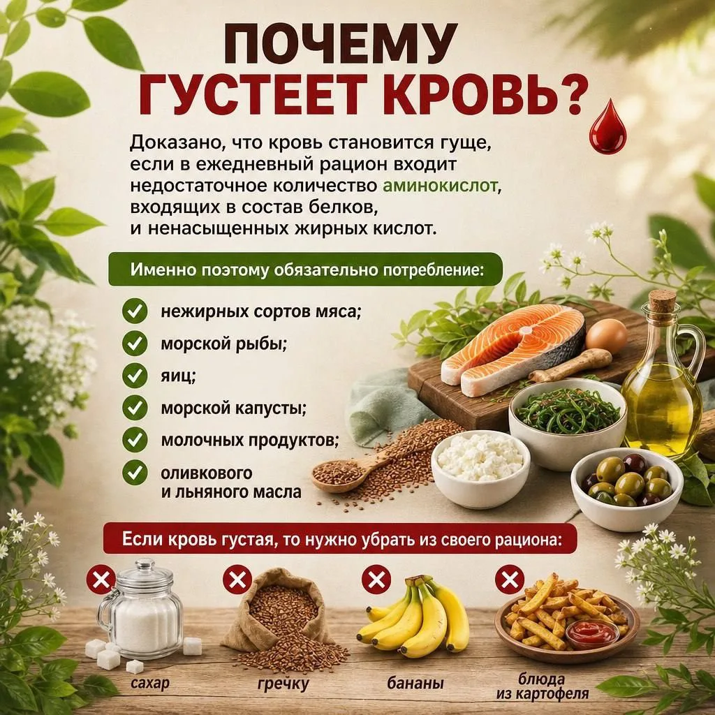 Почему густеет кровь? 🩸