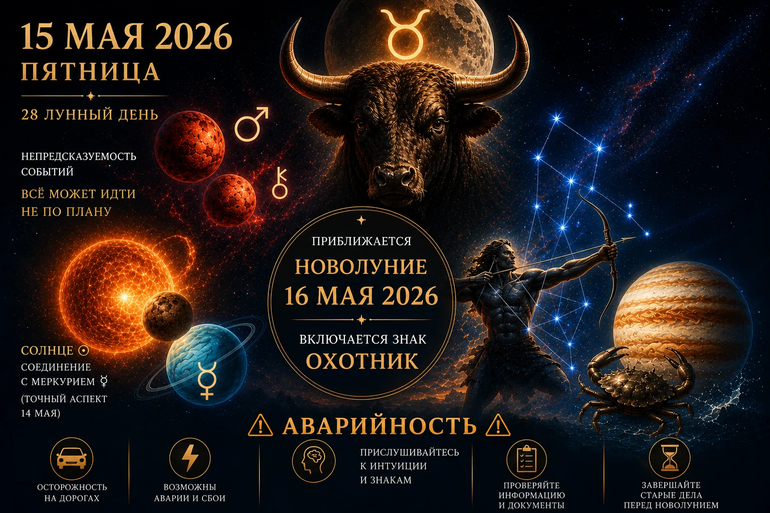 ⚠️ 15 МАЯ - ДЕНЬ НЕОЖИДАННЫХ ПОВОРОТОВ