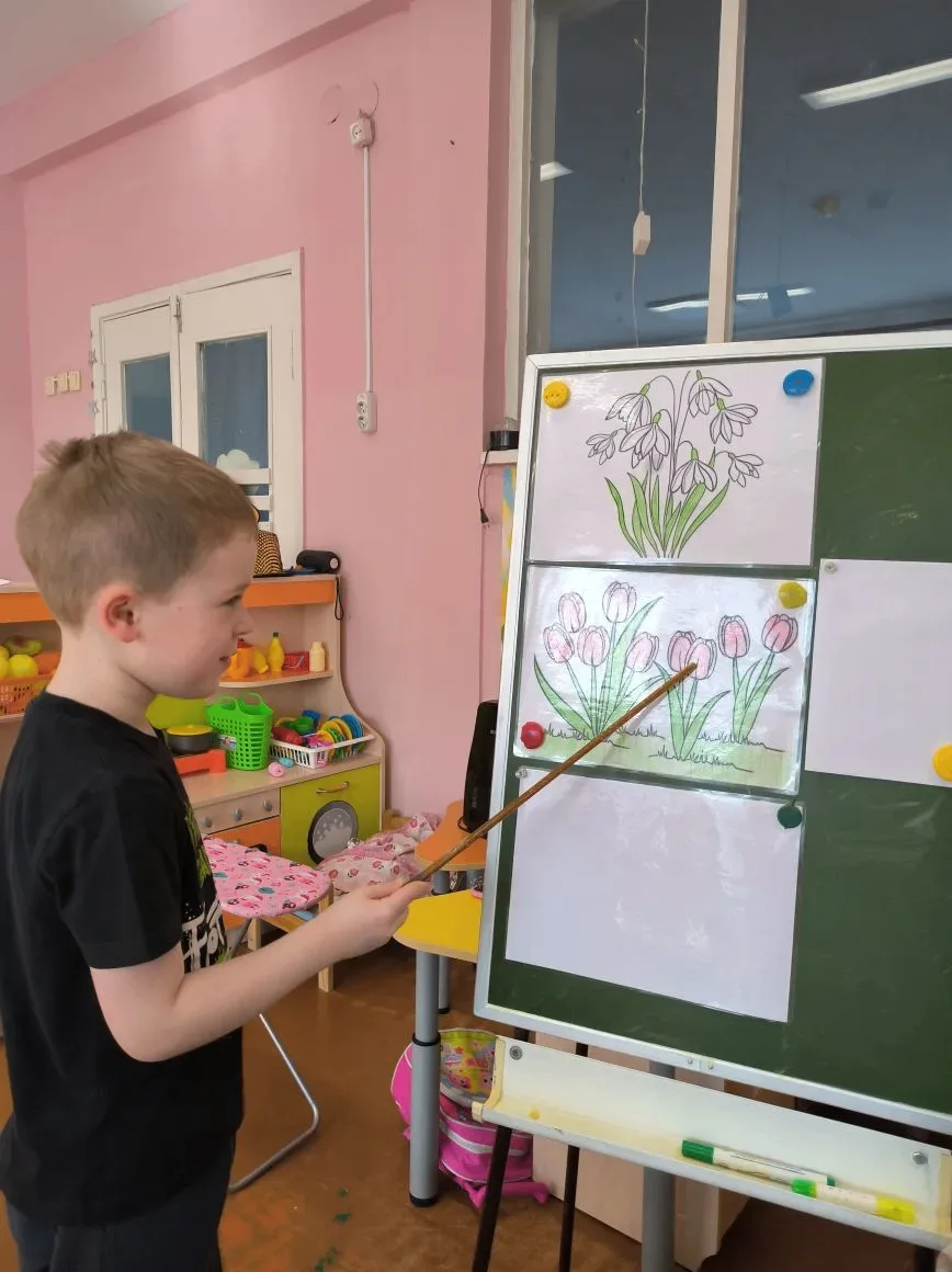 У детей  подготовительной группы прошло занятие "Цветущая весна".