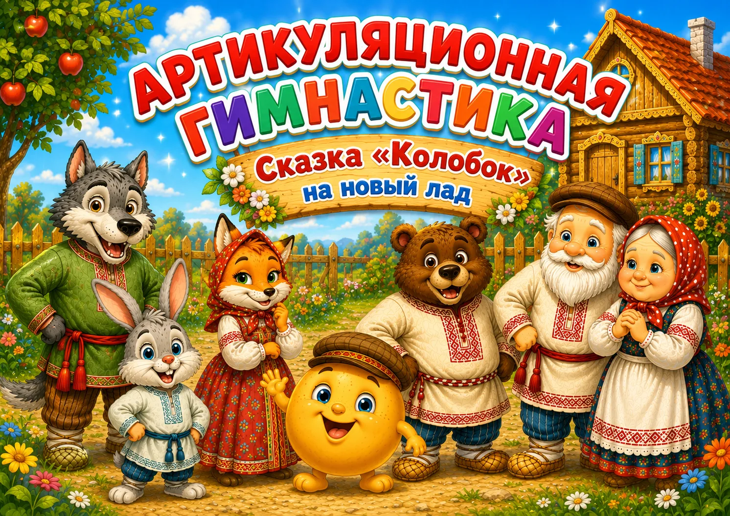 🐻🦊🐰 Артикуляционная гимнастика. Сказка «Колобок на новый лад»

Ребёнок вместе с Колобком отправля