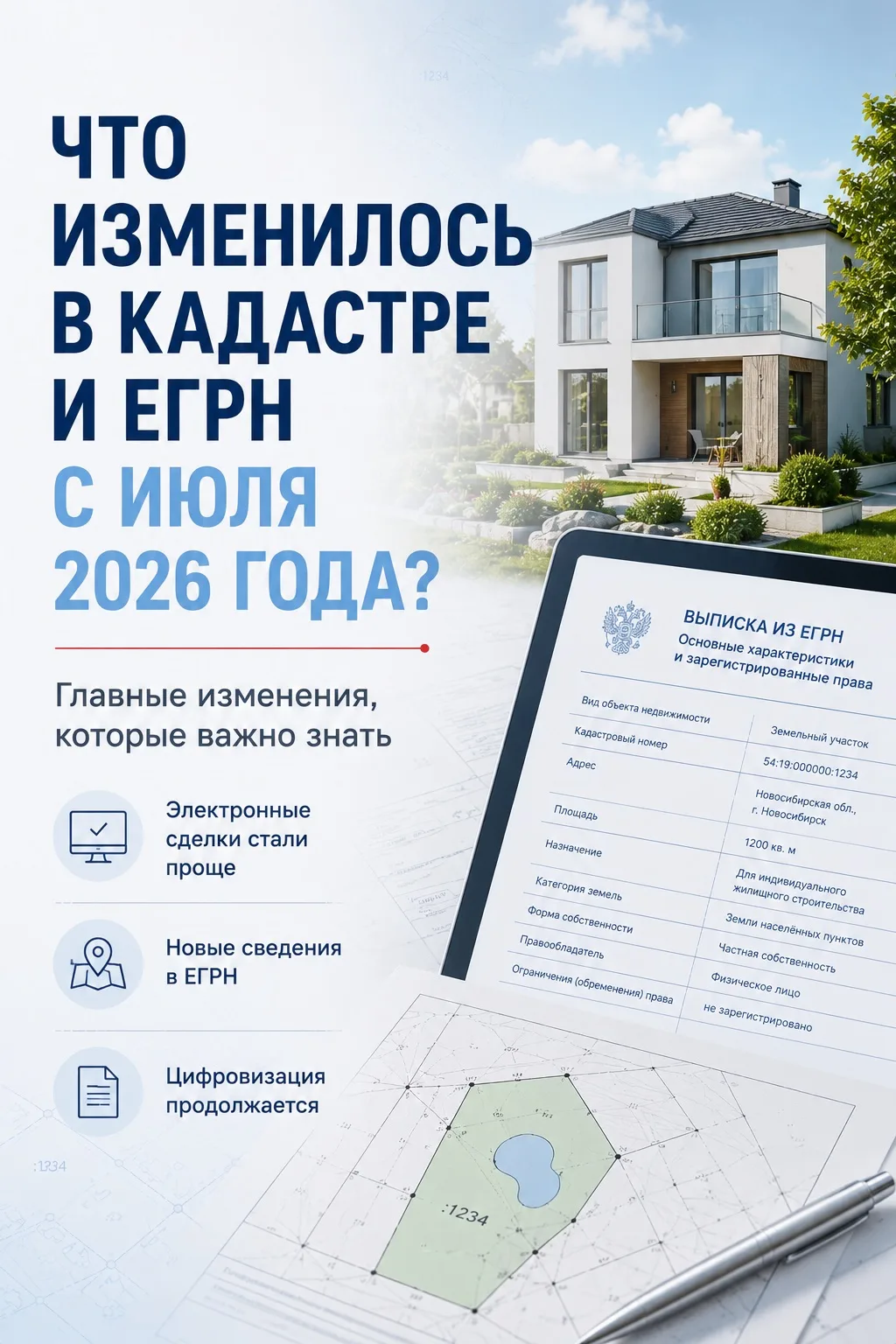 📌 Что изменилось в кадастре и ЕГРН с июля 2026 года?
