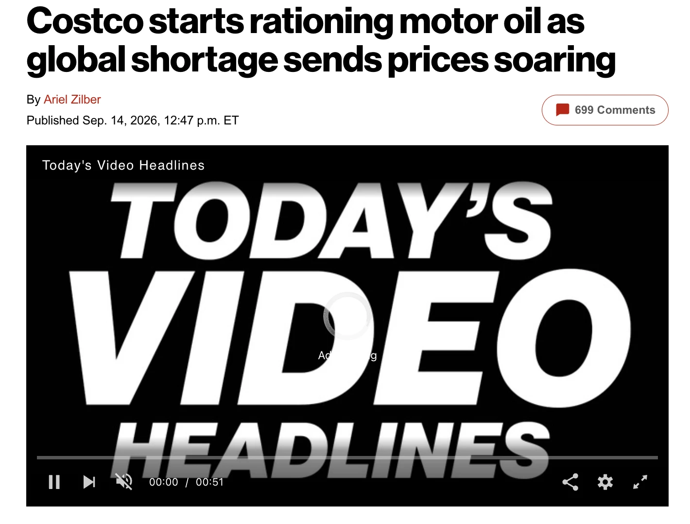 Costco впервые ограничила продажу моторного масла на фоне дефицита сырья для его произв...