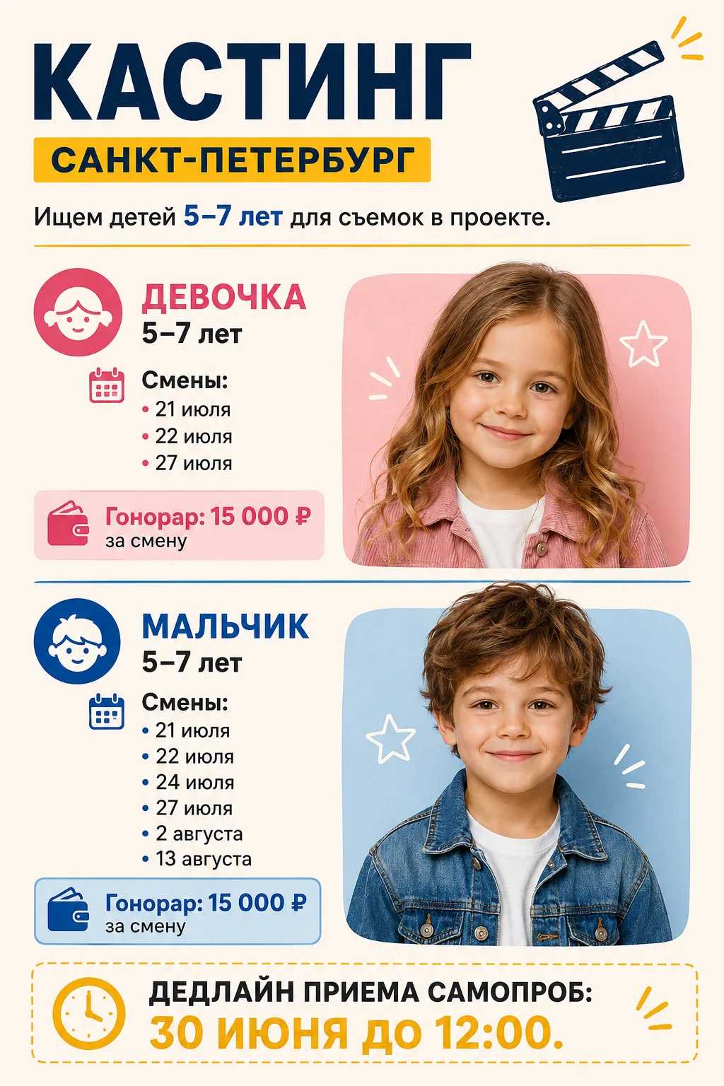 🎬 КАСТИНГ | САНКТ-ПЕТЕРБУРГ