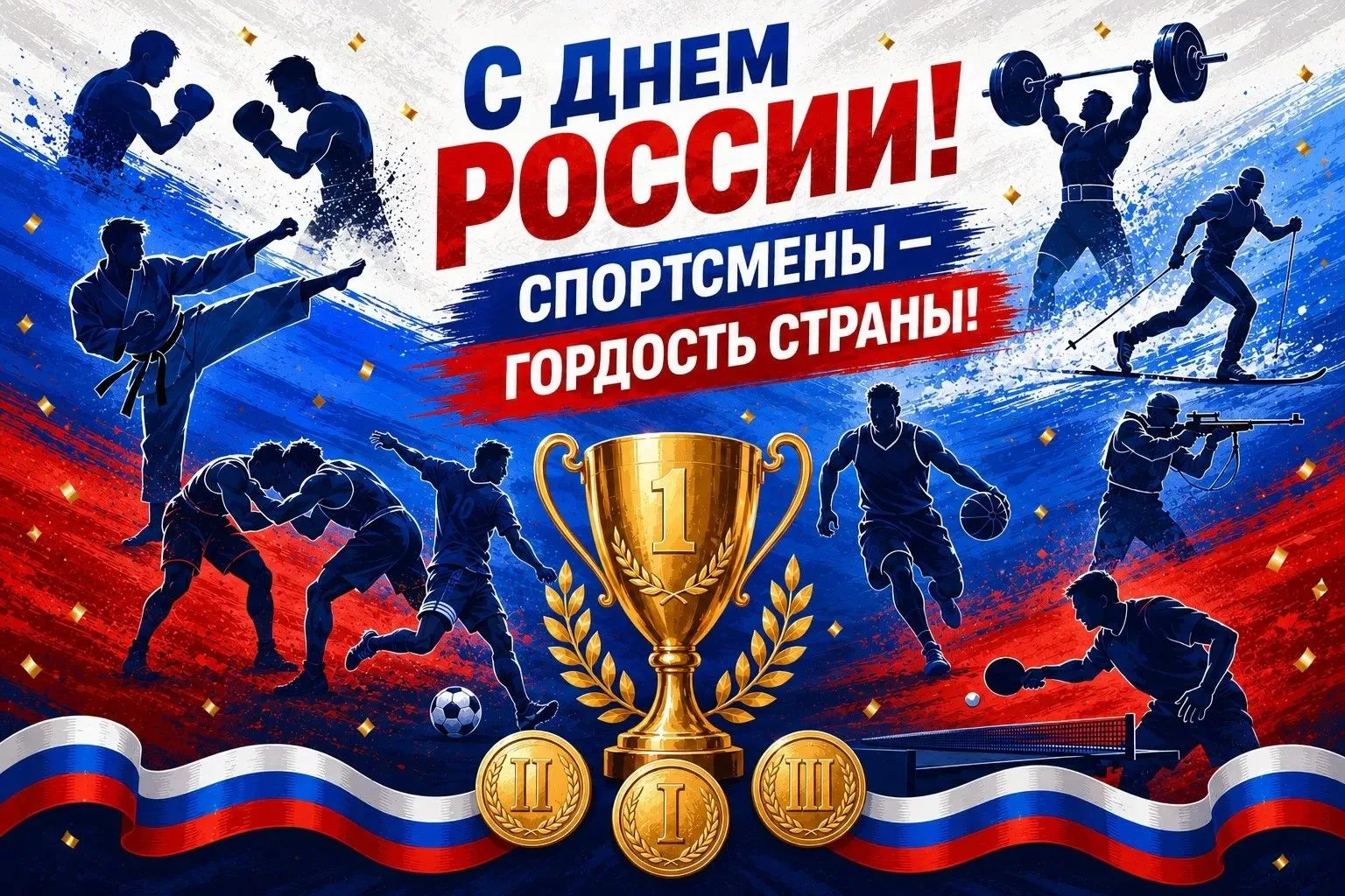 Пока бьётся сердце спорта — Россия всегда на высоте👏

С Днём России! 🇷🇺🏆