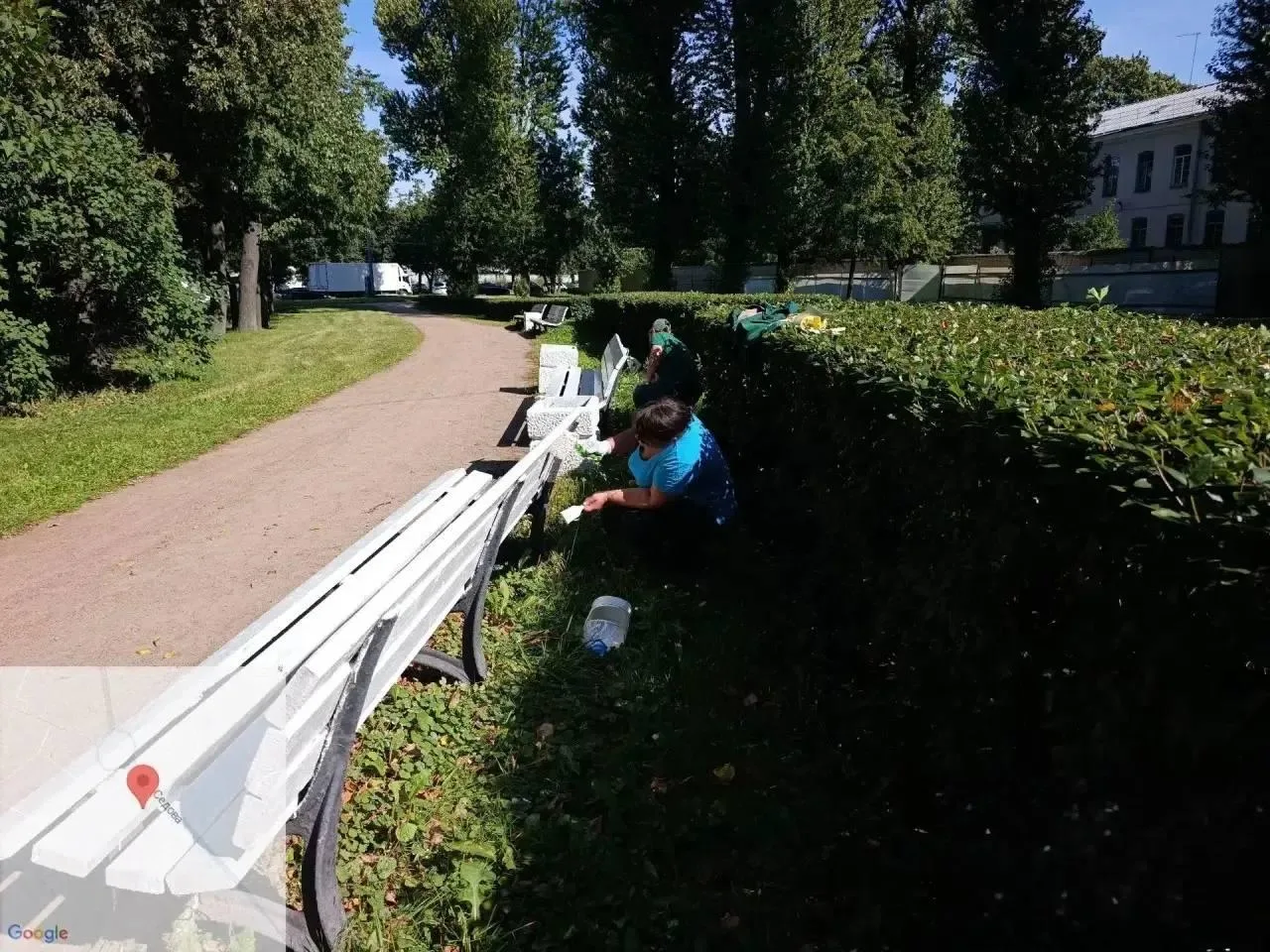😊 На Седова обновили скамейки