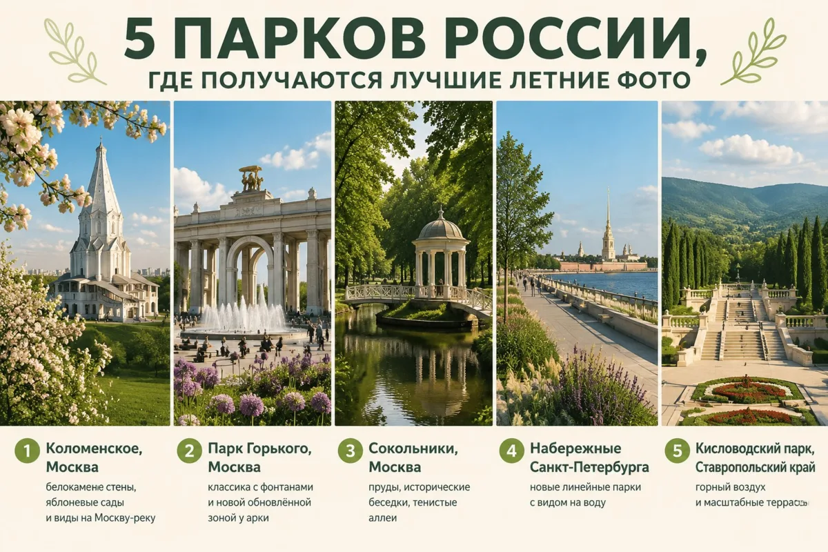 📸 5 парков России, где получаются лучшие летние фото
