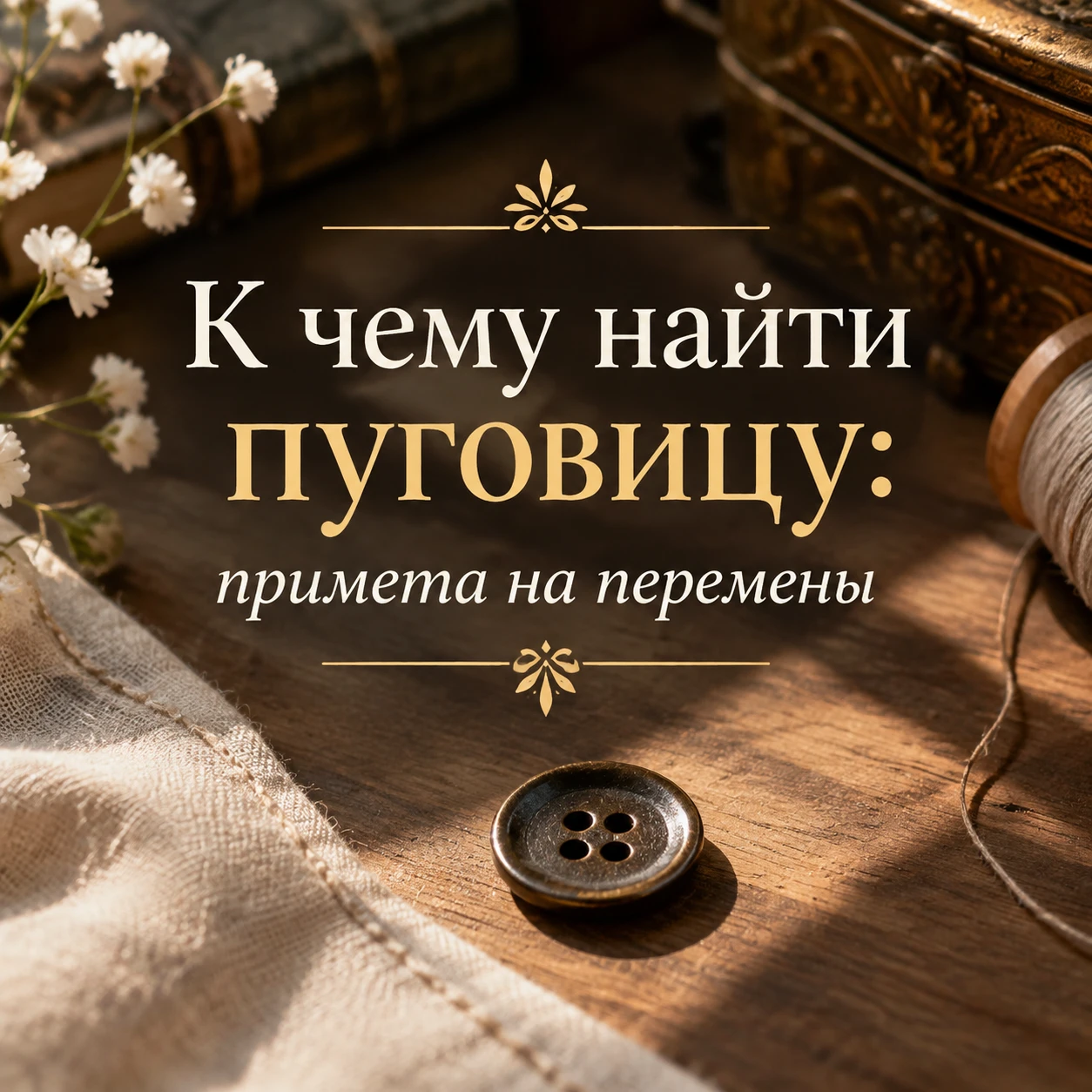 🧵 К чему найти пуговицу: примета на перемены