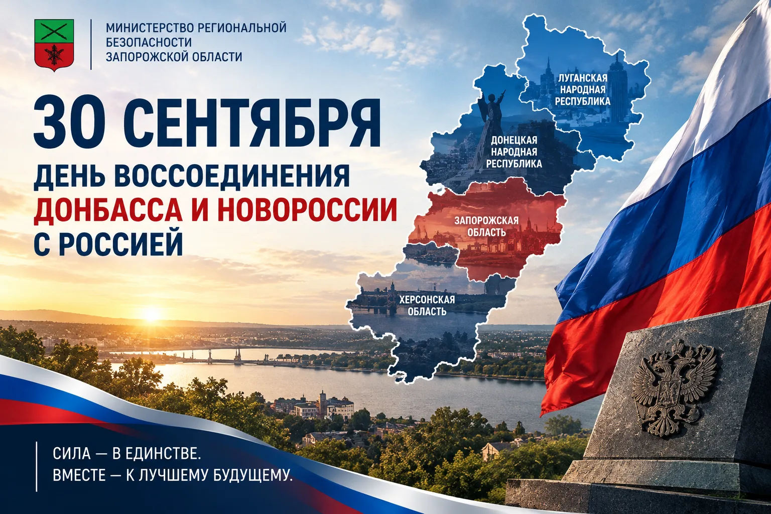30 сентября — День воссоединения 30 сентября стало одной из значимых дат… — публикация канала «Министерство региональной безопасности Запорожской области»