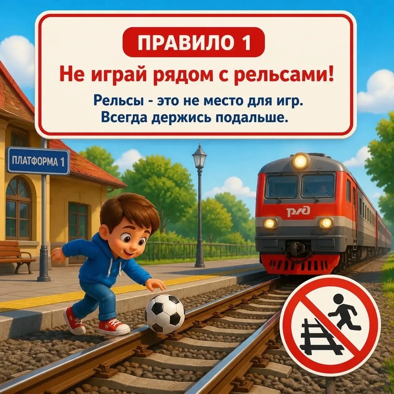 📢❗🚉Осторожно: Железная 🛤️ дорога!