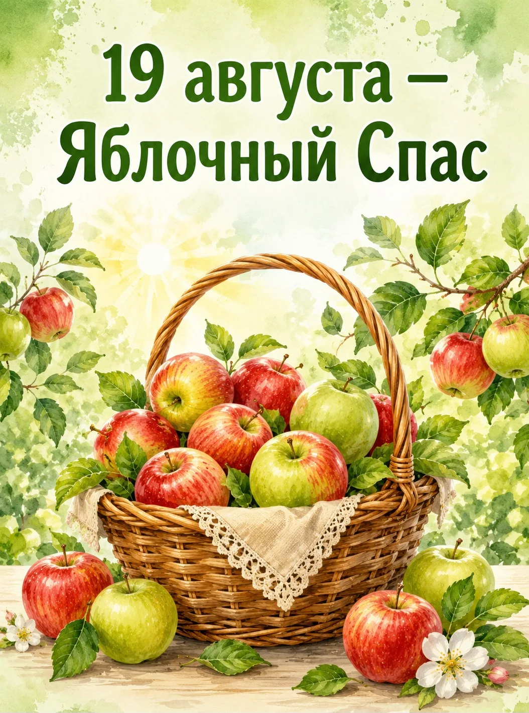 🍏Яблочный Спас — время сладких яблок и тёплых традиций!