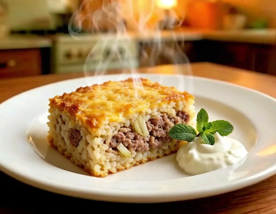 Рисовая запеканка с мясом
