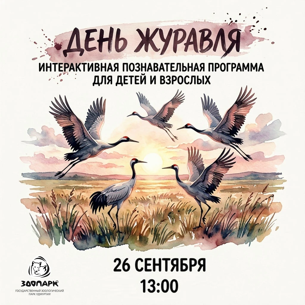 Зоопарк Удмуртии приглашает Вас 26 сентября в 13.00 на бесплатную познавательную програ...