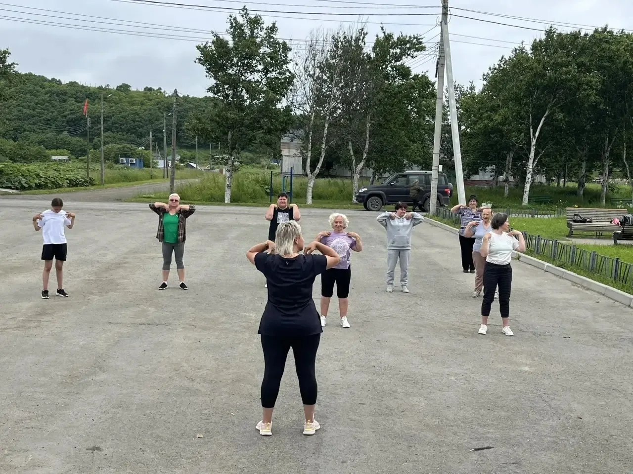 К субботним зарядкам присоединились жители села Новиково!