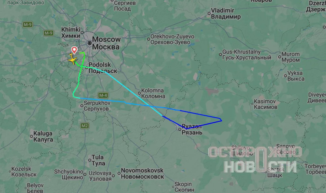 🛬 Срочно на посадку! Самолёт из Москвы развернули над Рязанью