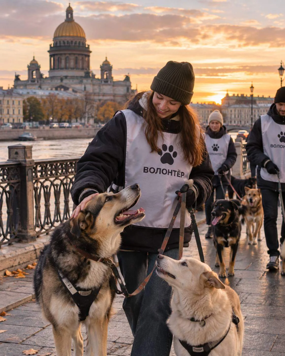 🗞️ В Петербурге запустили «Прогулки со смыслом» для собак из приюта