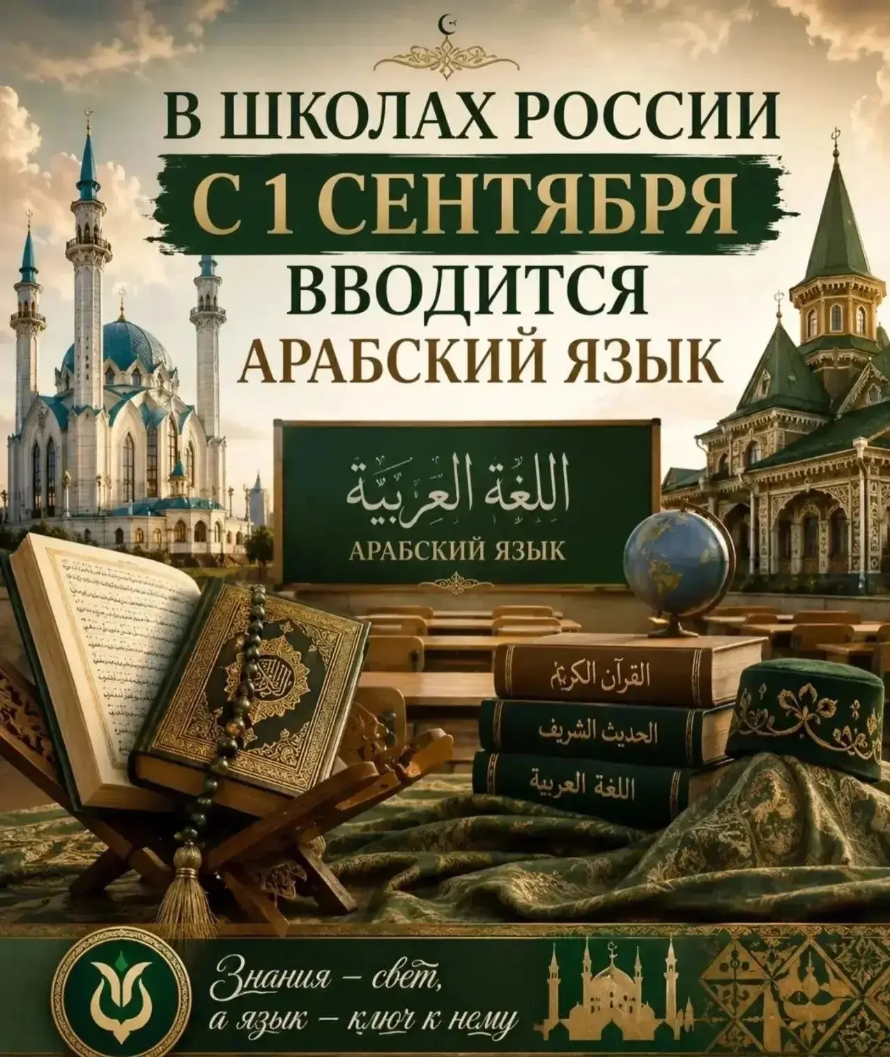 📚🇷🇺 С 1 сентября в школах России вводится арабский язык 🇸🇦📖