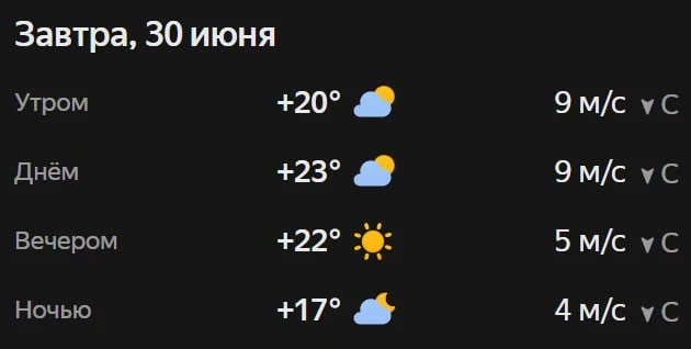 Прогноз погоды☀️