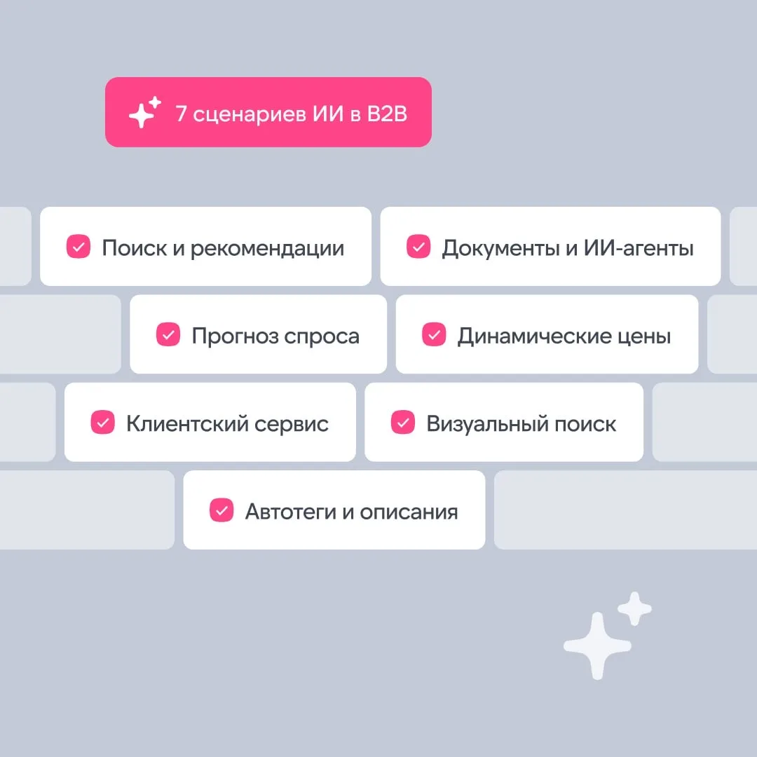 ✍️ 7 сценариев применения ИИ в B2B: от интеллектуального поиска до распознавания лиц