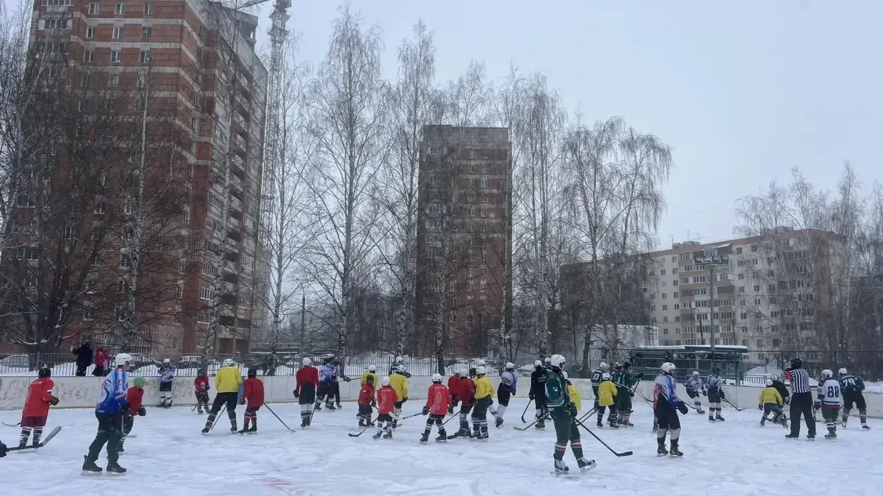 Сегодня, 28 января, на хоккейном поле нашей гимназии состоялась встреча школьной дворовой хоккейной 