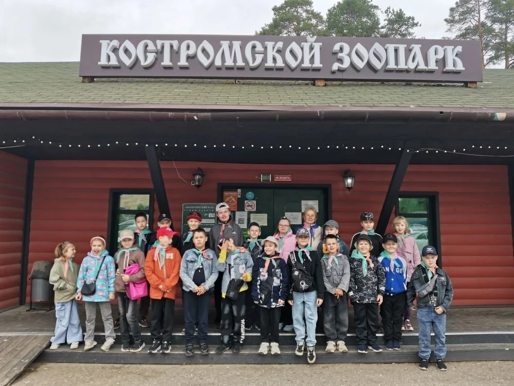 В зоопарке.