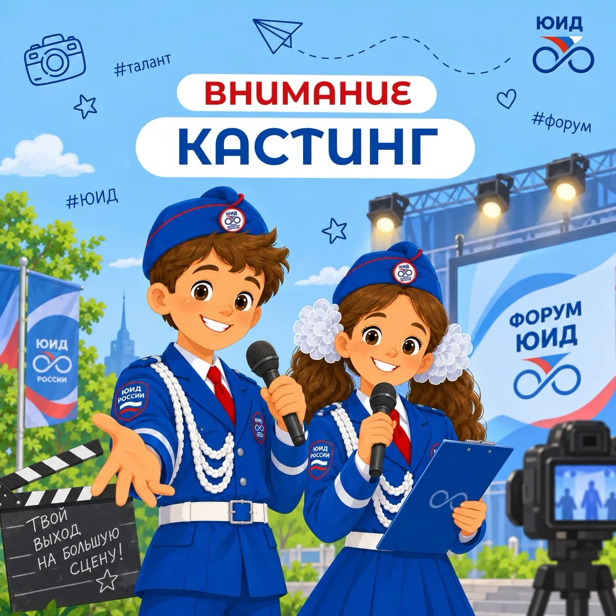 🚦🎤 Внимание, кастинг! Главная сцена Всероссийского Форума «Я выбираю ЮИД» ждёт своих ...