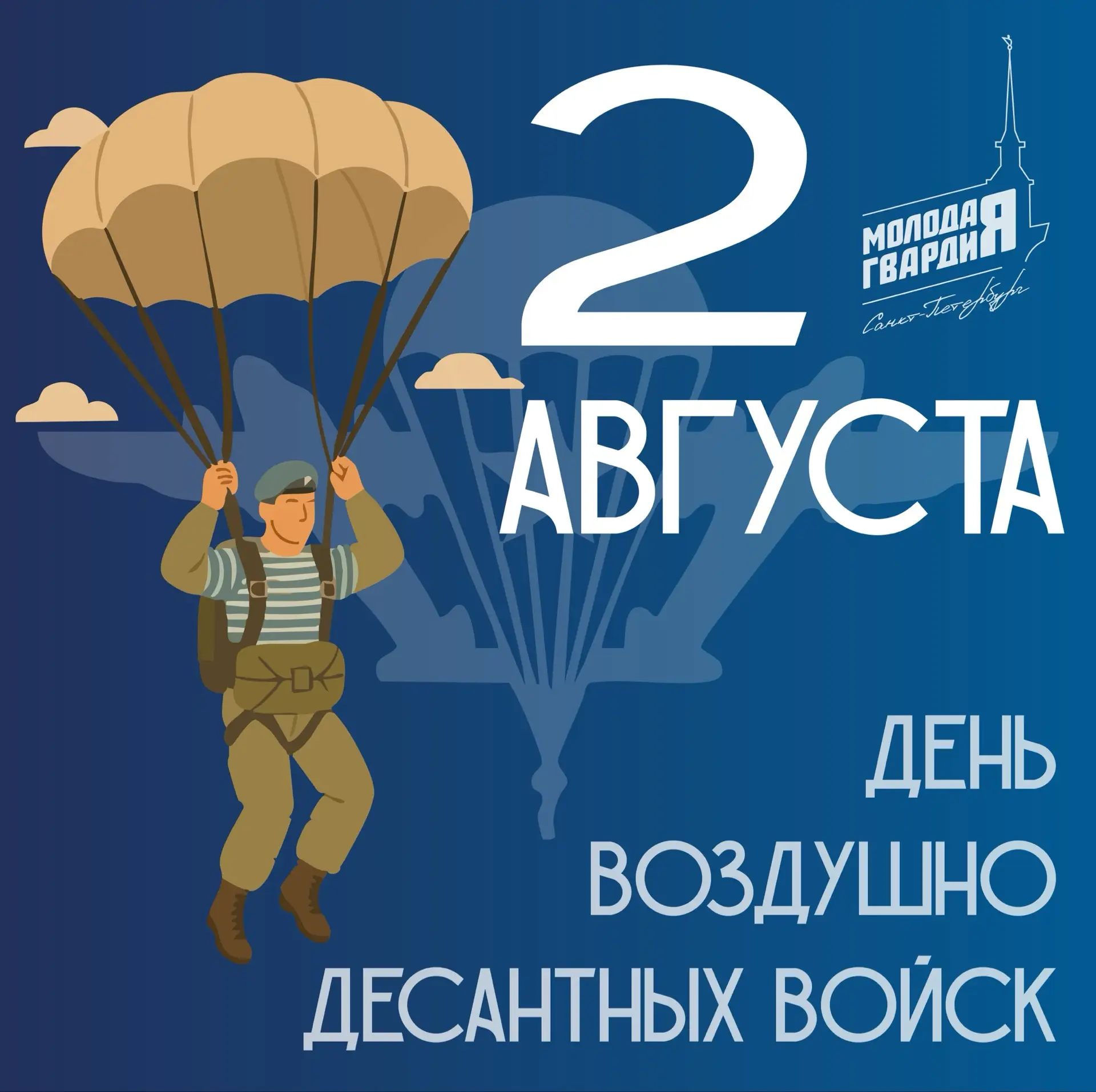 💙 Молодая Гвардия Санкт-Петербурга поздравляет с Днём Воздушно-десантных войск!

2 августа 1930 год