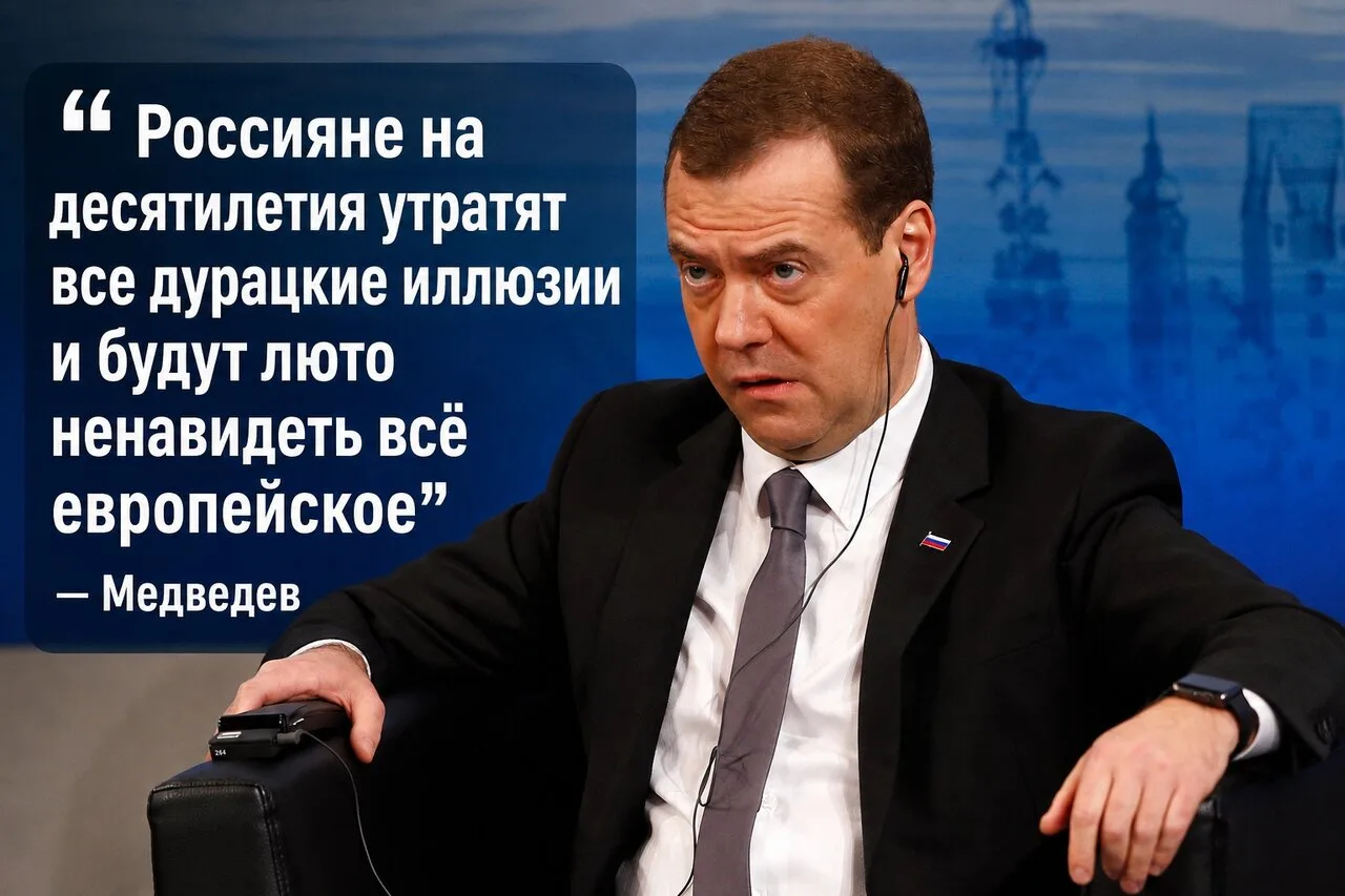 РОССИЯНЕ МОГУТ НАВСЕГДА ПОТЕРЯТЬ ИЛЛЮЗИИ О ЕВРОПЕ, ЗАЯВИЛ МЕДВЕДЕВ