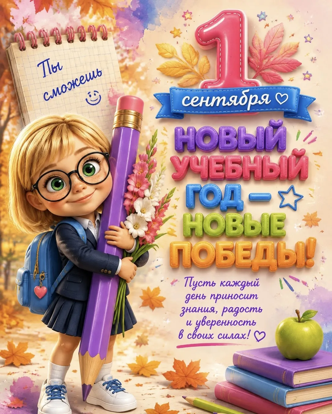 🎒📚 С Днём знаний! С 1 сентября!