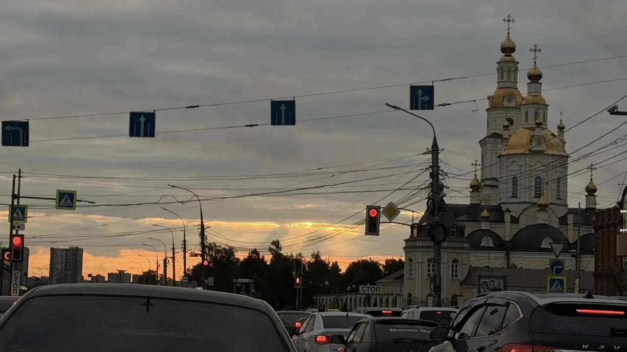 Рабочий день закончился, любуемся закатом