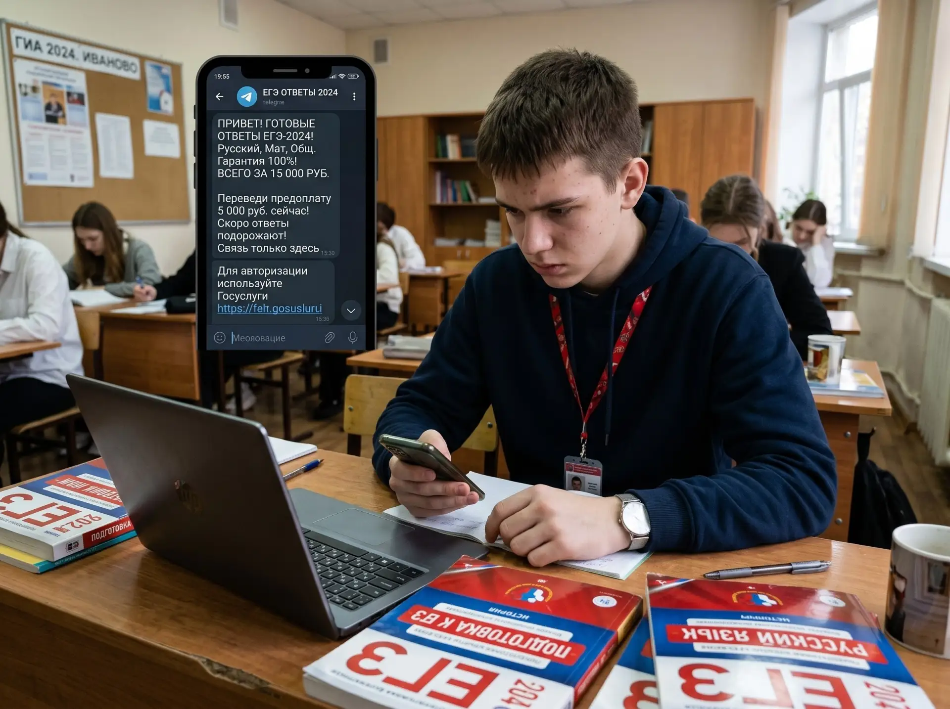 ⚠️ Вологодских школьников предупреждают о мошенниках перед ЕГЭ