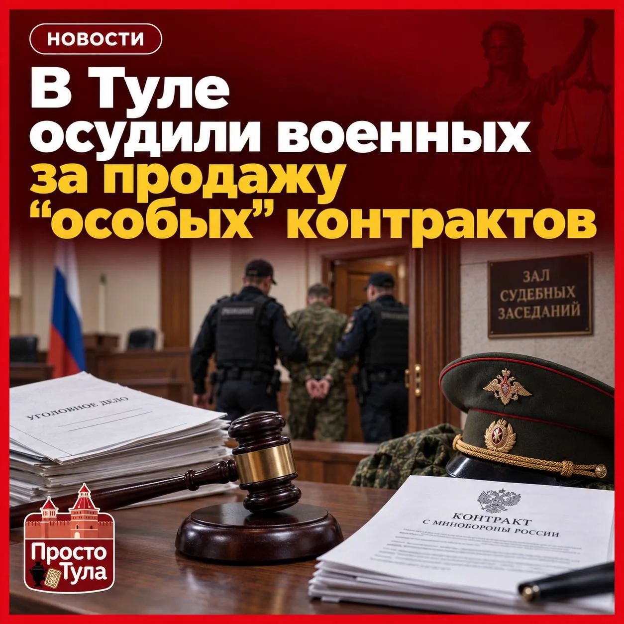 💸 В Туле осудили военных за продажу «особых» контрактов с Минобороны.