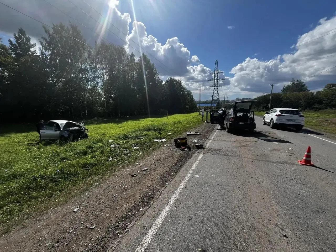 Водитель легкового автомобиля погиб в массовом ДТП в Удмуртии