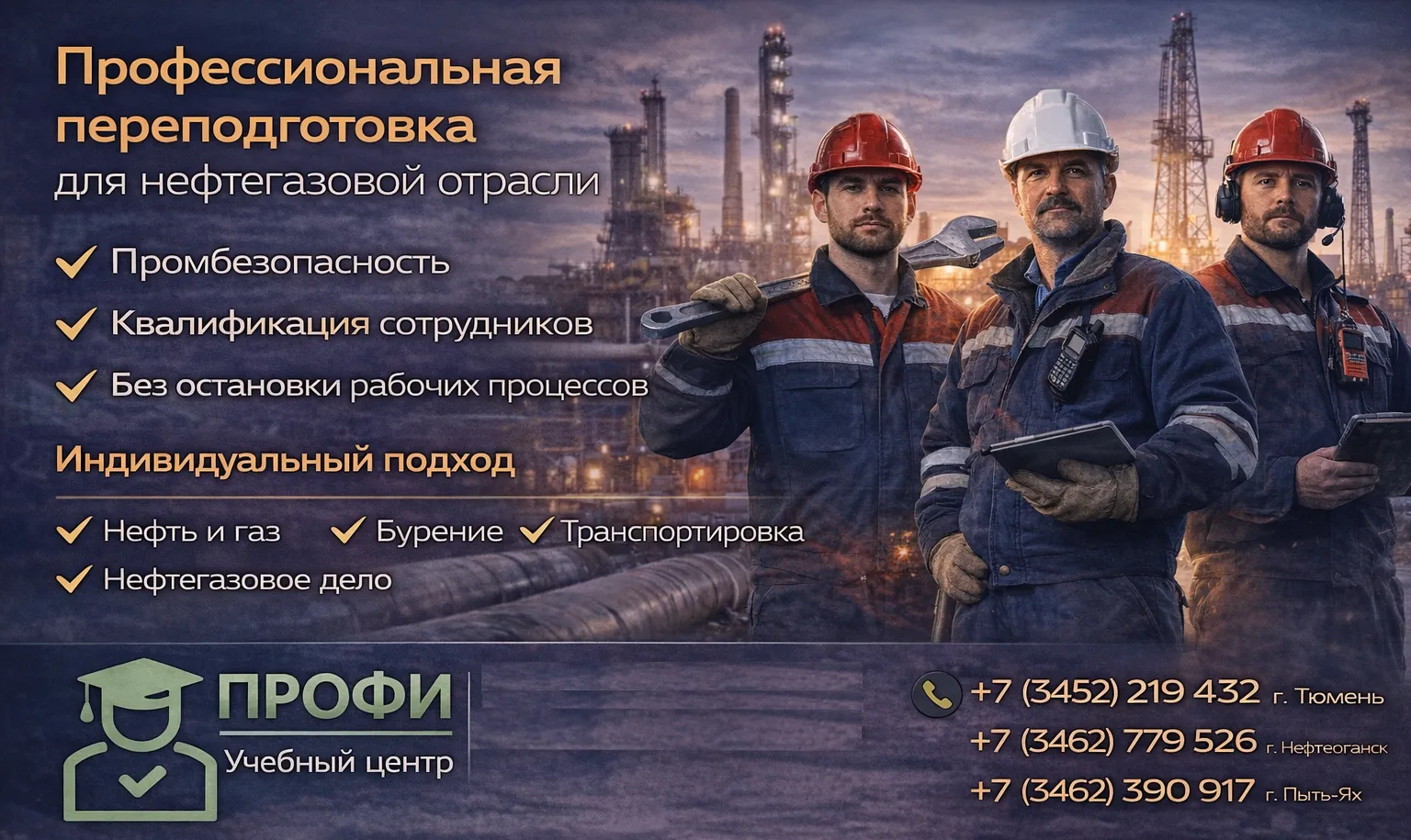 Профессиональная переподготовка для нефтегазовой отрасли