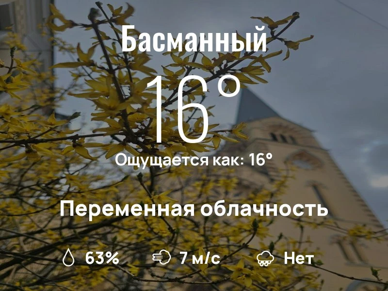 Что с погодой в Басманном?