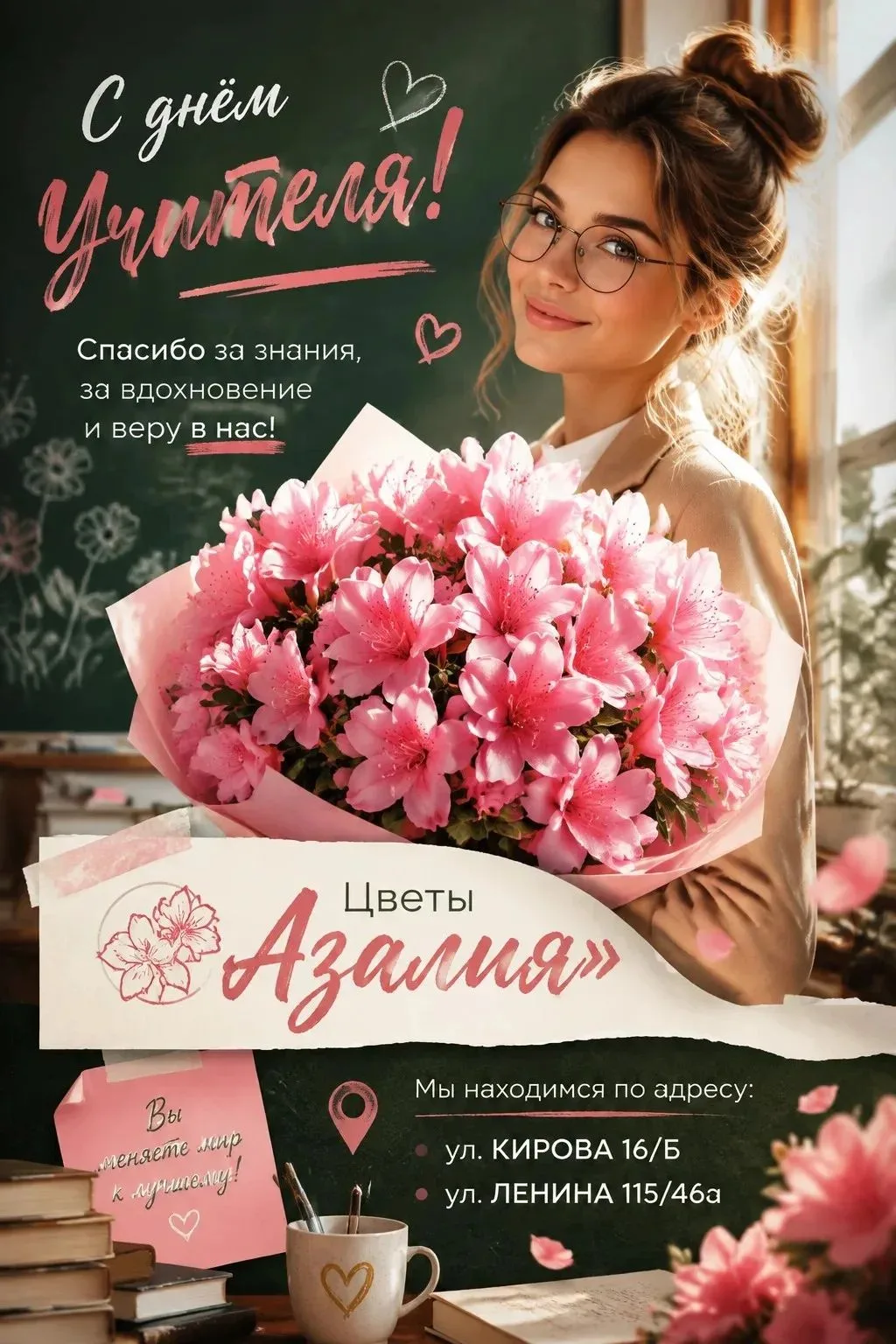 💐 Ко Дню учителя — подарите благодарность в каждом лепестке! 💐