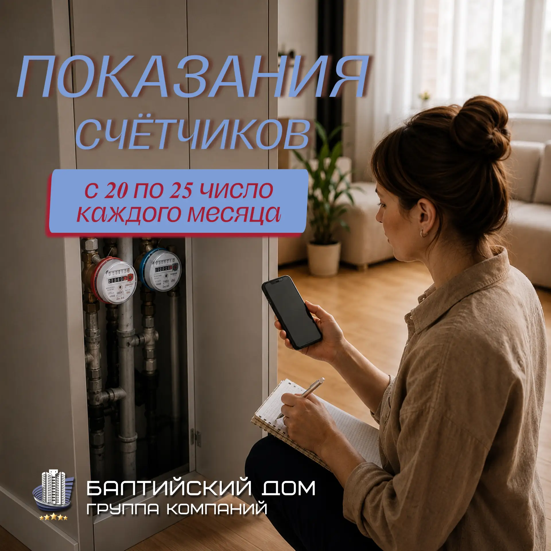 📊 Пару минут в конце месяца: как передать показания счётчиков
