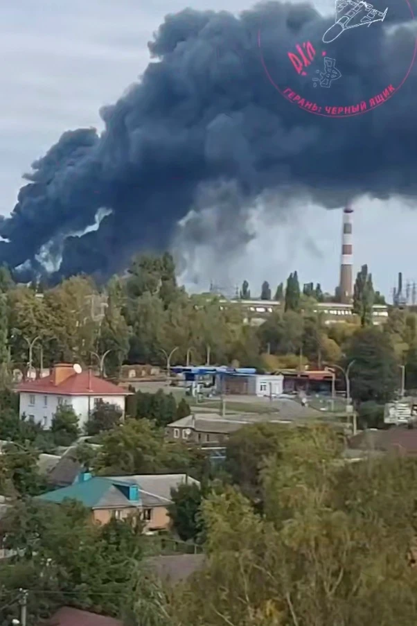 Горящие склады в Сумах